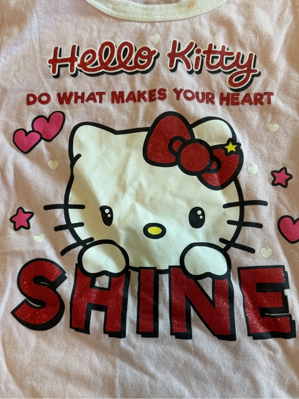Hello Kitty Pink Graphic 'Shine' Short Sleeve Tee